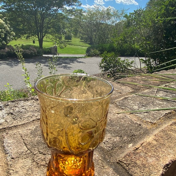 Amber libbey Glass - Picture 3 of 4